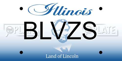 BLVZS Illinois License Plate