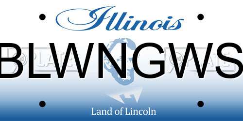 BLWNGWS Illinois License Plate