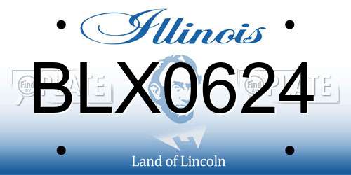 BLX0624 Illinois License Plate