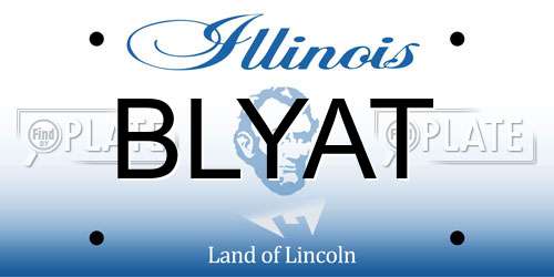 BLYAT Illinois License Plate