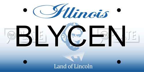 BLYCEN Illinois License Plate