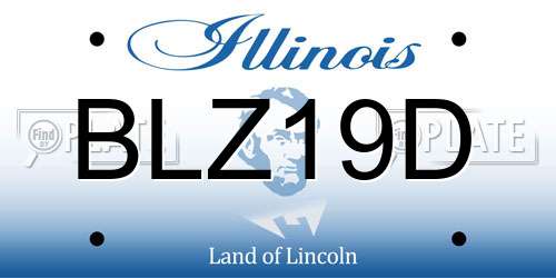 BLZ19D Illinois License Plate