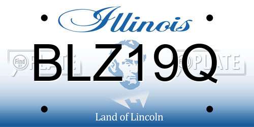 BLZ19Q Illinois License Plate