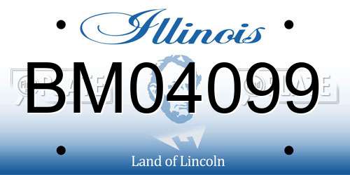 BM04099 Illinois License Plate