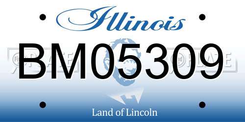 BM05309 Illinois License Plate