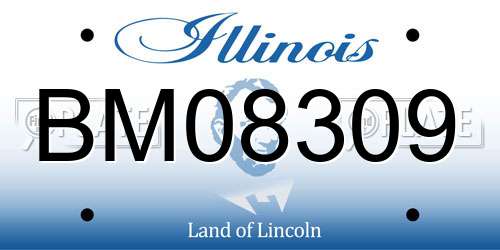 BM08309 Illinois License Plate