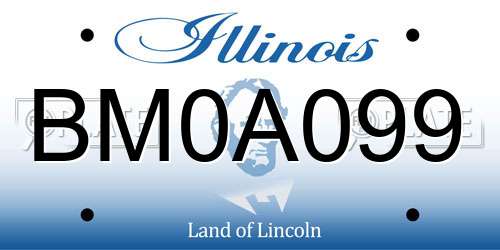 BM0A099 Illinois License Plate
