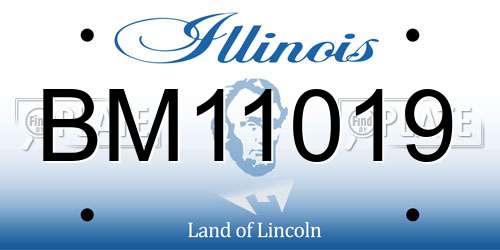 BM11019 Illinois License Plate