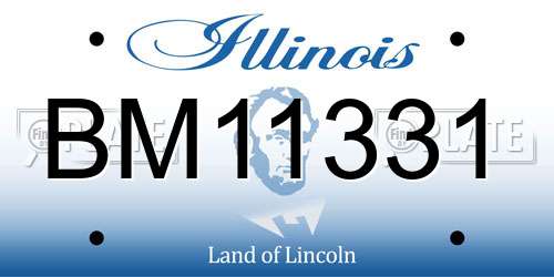 BM11331 Illinois License Plate