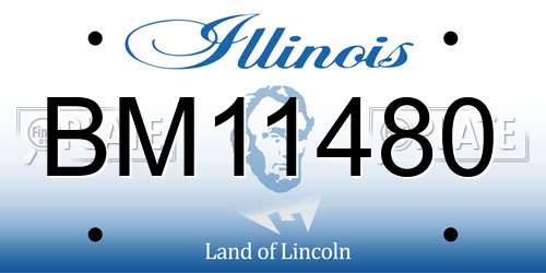 BM11480 Illinois License Plate