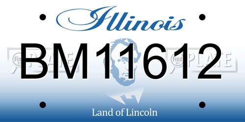 BM11612 Illinois License Plate