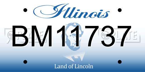 BM11737 Illinois License Plate