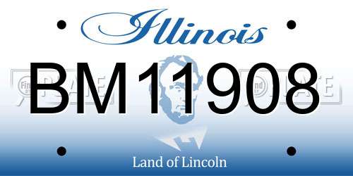 BM11908 Illinois License Plate