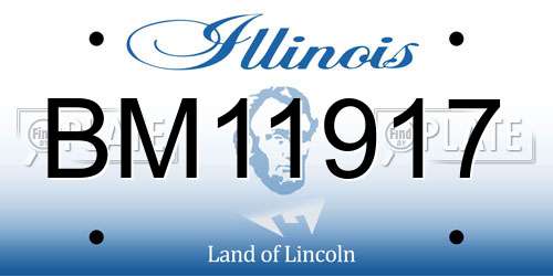 BM11917 Illinois License Plate