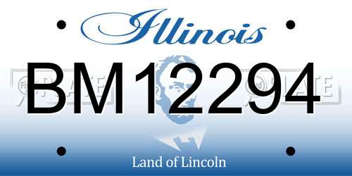 BM12294 Illinois License Plate