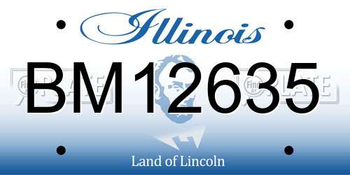 BM12635 Illinois License Plate
