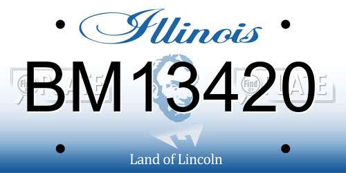 BM13420 Illinois License Plate
