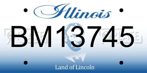BM13745 Illinois License Plate