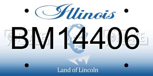 BM14406 Illinois License Plate