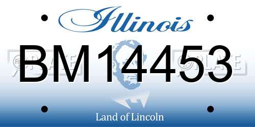 BM14453 Illinois License Plate