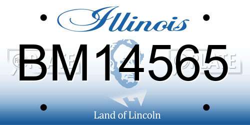 BM14565 Illinois License Plate