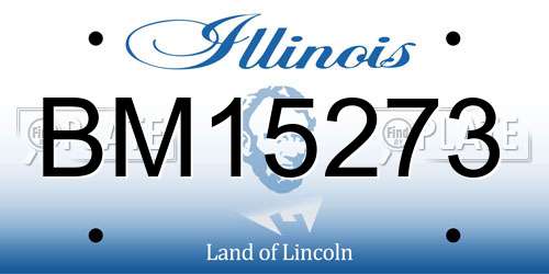 BM15273 Illinois License Plate