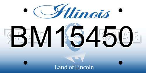 BM15450 Illinois License Plate