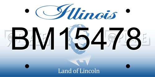BM15478 Illinois License Plate