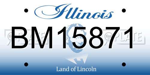 BM15871 Illinois License Plate