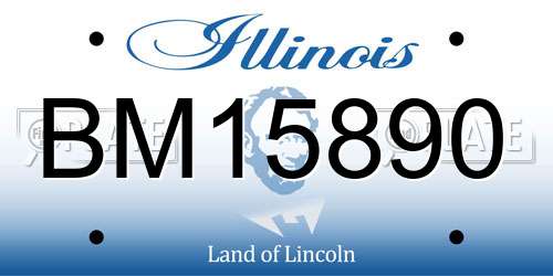 BM15890 Illinois License Plate