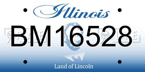 BM16528 Illinois License Plate