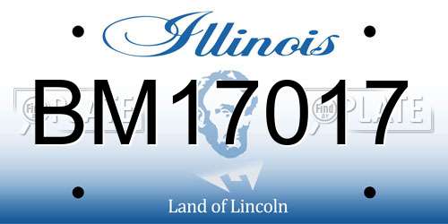 BM17017 Illinois License Plate