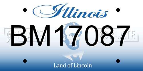 BM17087 Illinois License Plate