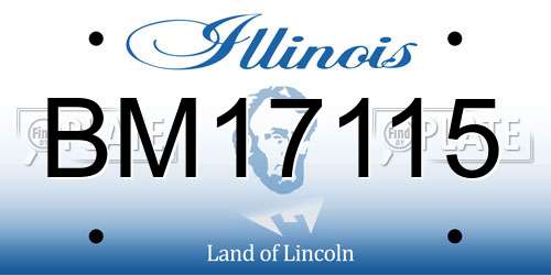 BM17115 Illinois License Plate