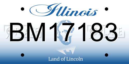 BM17183 Illinois License Plate