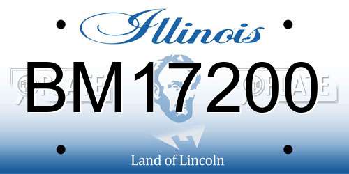 BM17200 Illinois License Plate