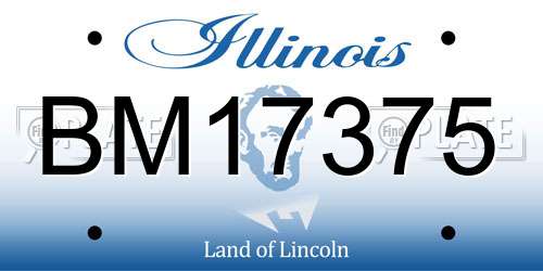 BM17375 Illinois License Plate