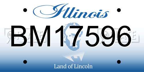 BM17596 Illinois License Plate