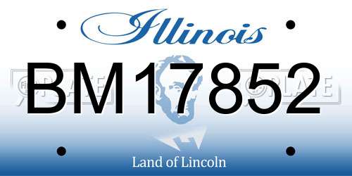 BM17852 Illinois License Plate