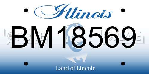 BM18569 Illinois License Plate