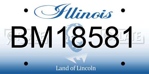 BM18581 Illinois License Plate