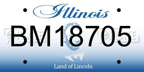 BM18705 Illinois License Plate