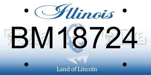 BM18724 Illinois License Plate