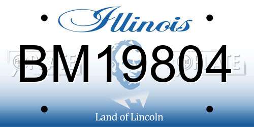 BM19804 Illinois License Plate