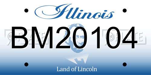 BM20104 Illinois License Plate