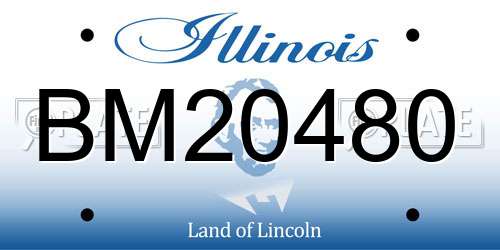 BM20480 Illinois License Plate
