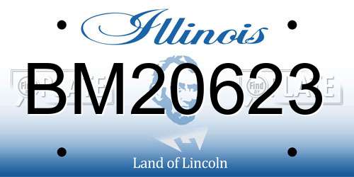 BM20623 Illinois License Plate