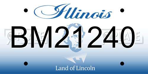BM21240 Illinois License Plate