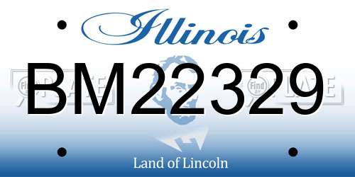 BM22329 Illinois License Plate