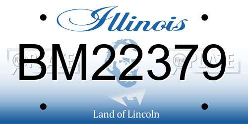 BM22379 Illinois License Plate